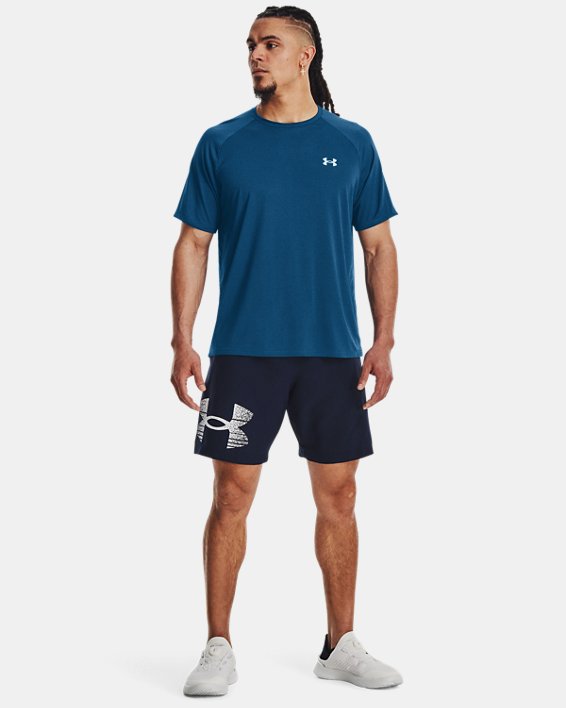 Men's UA Tech™ 2.0 Textured Short Sleeve T-Shirt in Blue image number 2